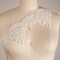 1 Yard Off-White Bridal Veil Lace Trim Wide Pearl Beaded Sequin Embellishment